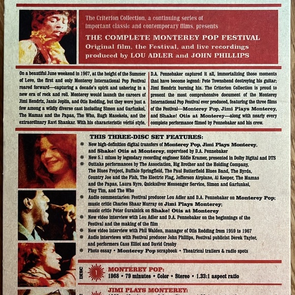 The Complete Monterey Pop Festival DVD Collection - Picture 5 of 14